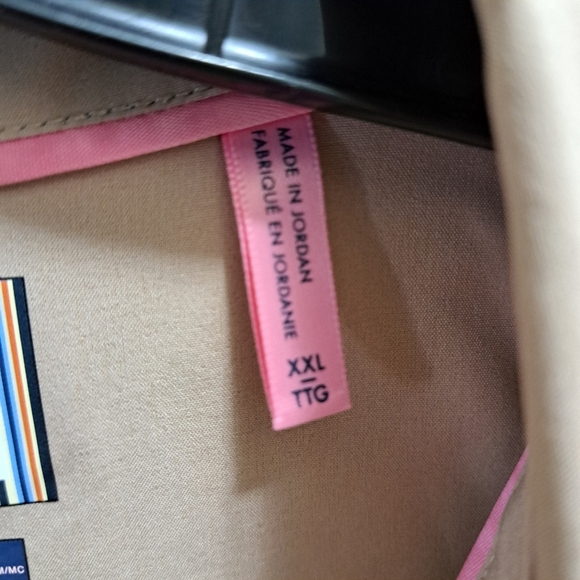 Modern Ambition Blouse Tan Travel Shirt Womens Size XXL NWOT Long Sleeved - Picture 5 of 11